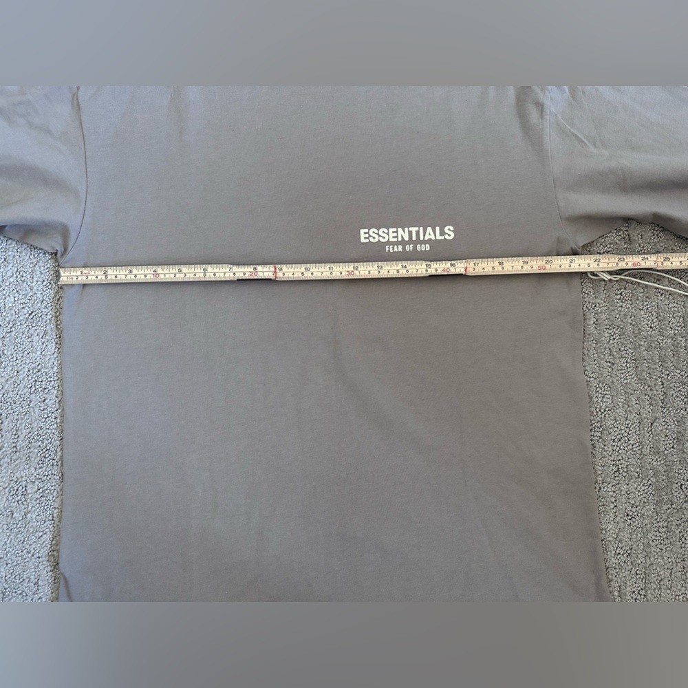 Fear of God Essentials Desert Taupe Logo Long Sleeve Tee NWT XXS - Picture 8 of 10